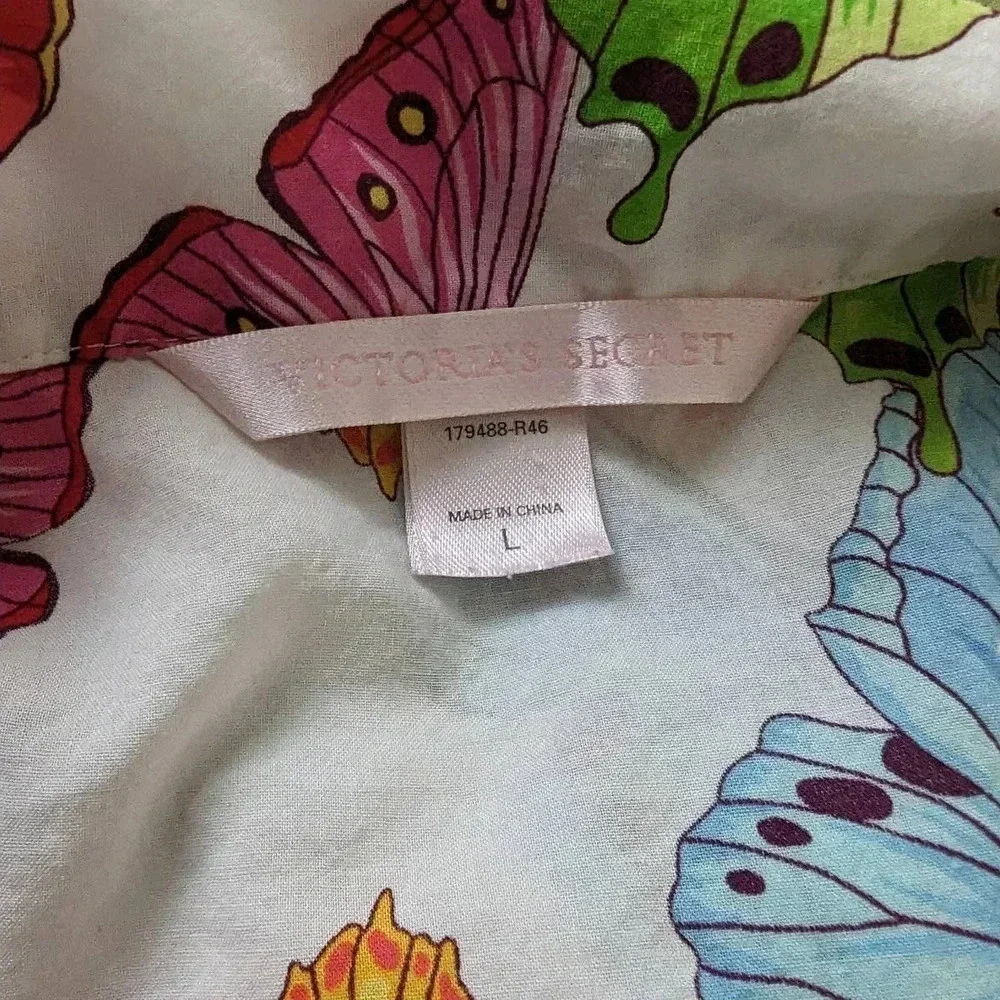Victoria's Secret Y2K Kidcore Butterfly Short Sleeve Pajama Shirt